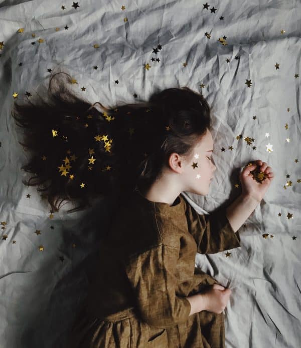 Picture girl sleeping and stars