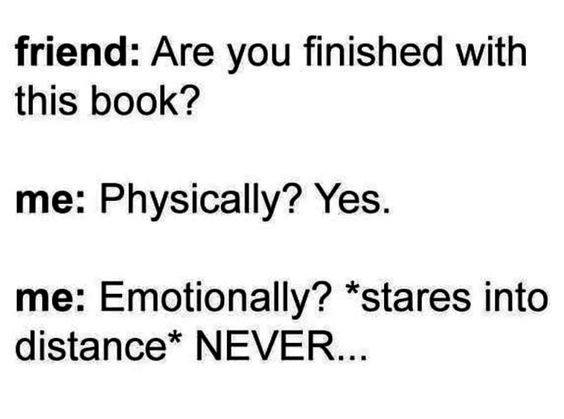 Emotionally, never