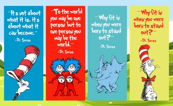 Dr. Seuss Digital Download Printable Bookmarks