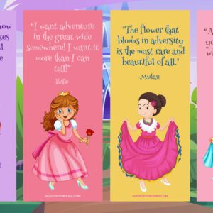 Princess Digital Download Printable Bookmarks