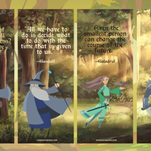 Lord of the Rings Digital Download Printable Bookmarks