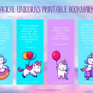 Magical Unicorn Digital Download Printable Bookmarks
