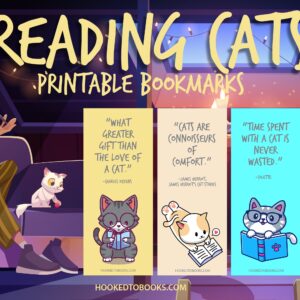 Reading Cats Digital Download Printable Bookmarks