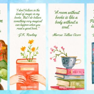 Watercolor Digital Download Printable Bookmarks