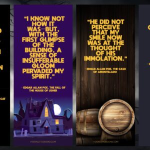Edgar Allen Poe Digital Download Printable Bookmarks
