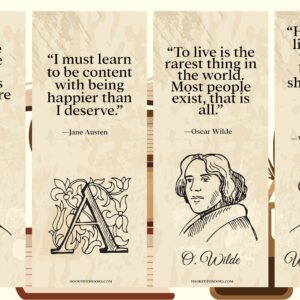Classic Authors Digital Download Printable Bookmarks