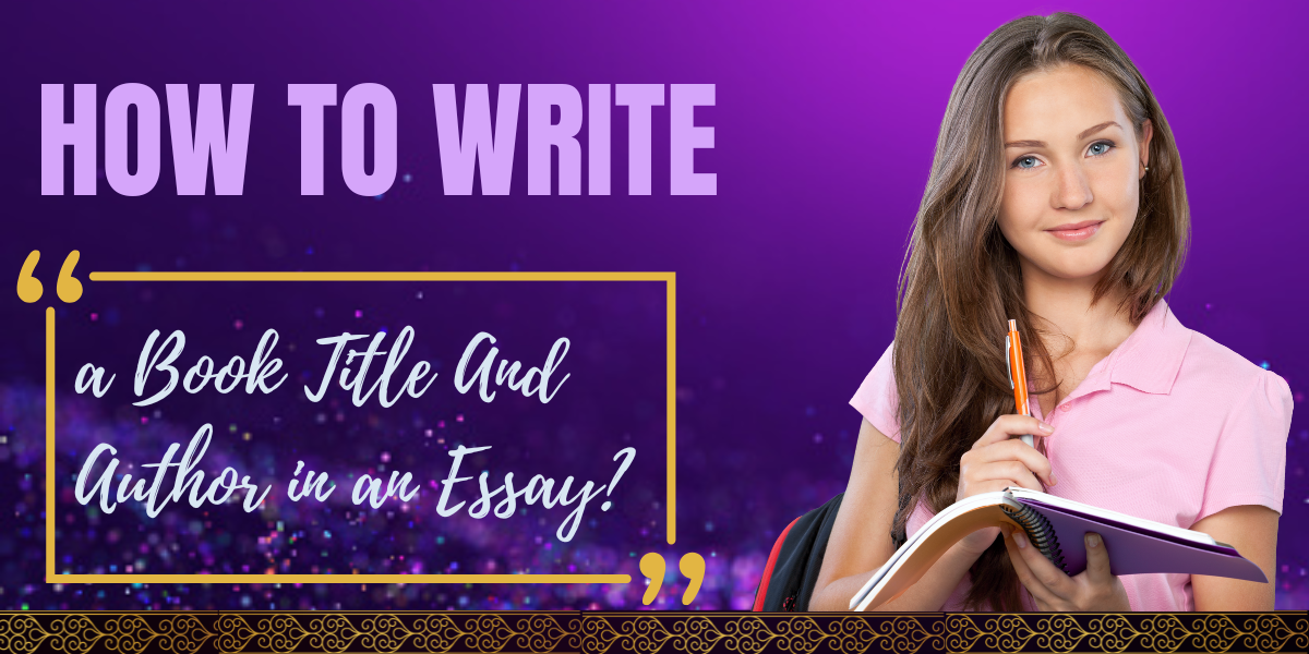 how to write name of book and author in essay