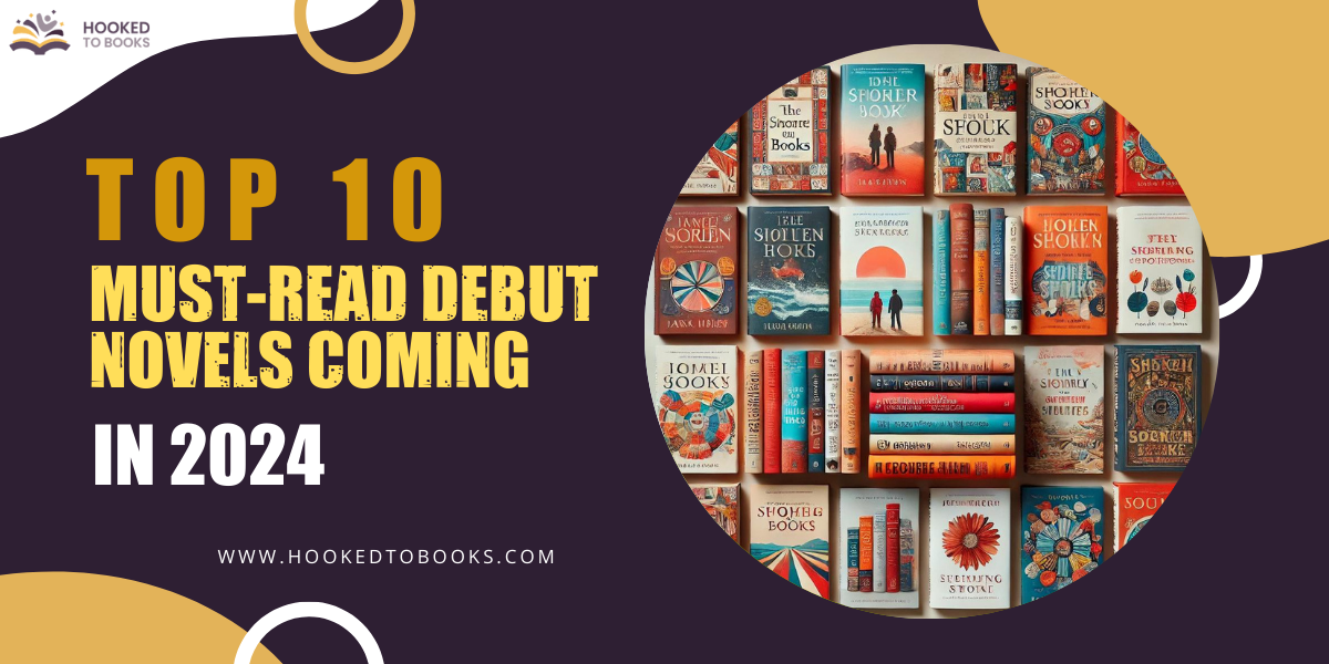 Books arranged in a visually appealing layout, representing various genres with different cover designs, ideal for showcasing top recommendations in 2024.